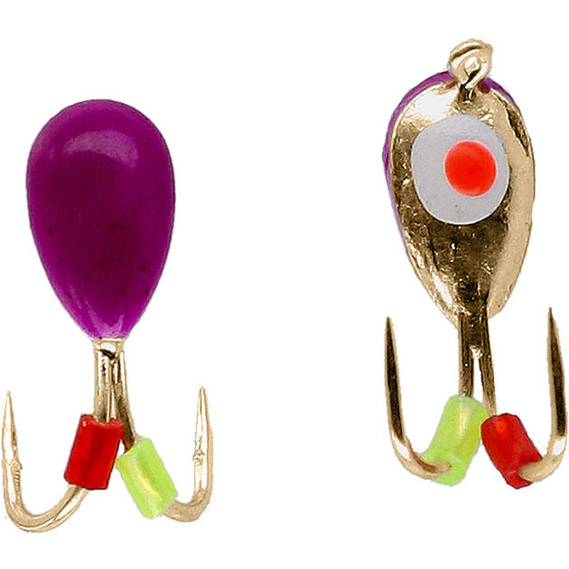 AM-POD-003-4-PG КОЗА вольфр."Mikado" ICE BUG 0,85гр, 4 х 9,5мм, кр.Hayabusa {4шт} фиолетово-золотая с глазом