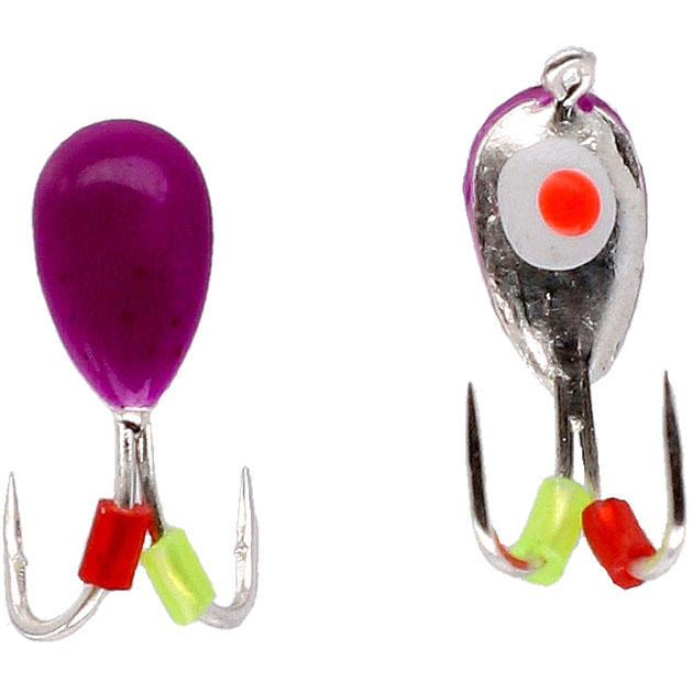 AM-POD-003-4-PS КОЗА вольфр."Mikado" ICE BUG 0,85гр, 4 х 9,5мм, кр.Hayabusa {4шт} фиолетово-серебр. с глазом