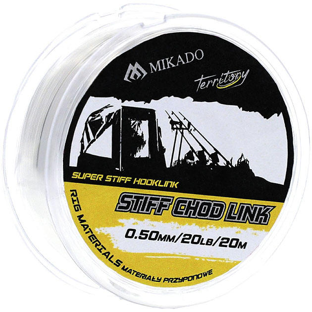 AMC-SCL15 Поводковый материал "Mikado -Territory" STIFF CHOD LINK 0,40 (15LB, 20м ) прозрачный