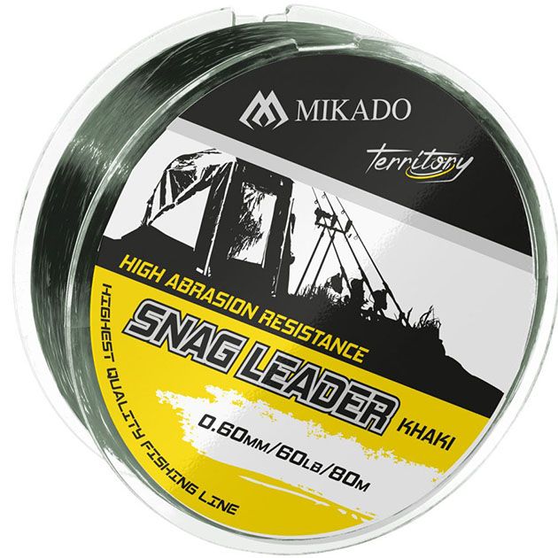 AMC-SL50FC Поводочный материал "Mikado -Territory" SHOCK LEADER - SNAG LEADER FC 40lbs/0.50mm (80м) покрытие флюорокарб.