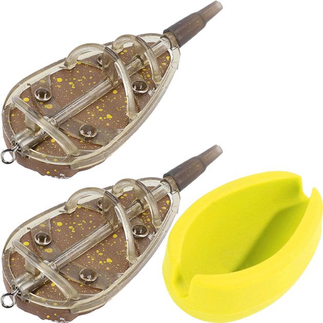 AMF03XXL-SET110 Набор кормушек"Mikado"METHOD FEEDER FORTIS XXL (2 х 110гр. + формочка)