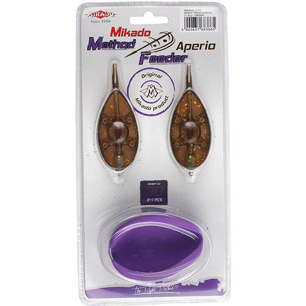 AMFA03XL-SET25 Набор кормушек "Mikado" METHOD FEEDER APERIO XL SET (2 х 25гр. + формочка)