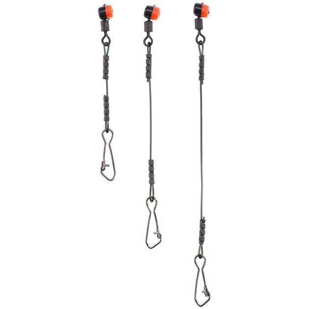 AMR01-001-7 Поводок отводной "Mikado" для фидерного монтажа ( 7см, жёсткий, скользящий, с вертлюгом и застёжкой) 3шт