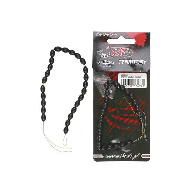 Арт.AMR7046 Стопоры "Mikado" CAT TERRYTORY для монтажа на сома ( прочн. резина, 25шт.)