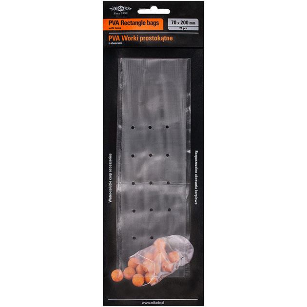 Арт. APV- BS 70x200H Пакеты ПВА 20шт.(прямоугольные, с отверстиями) 70х200мм "Mikado"