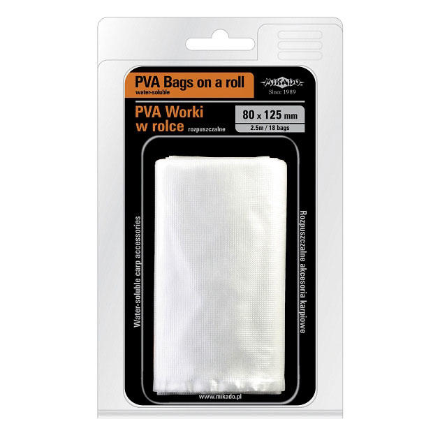 Арт.APV-BSR- 80x100 Пакеты ПВА в рулоне 23шт. 80х100мм/2,5м "Mikado"