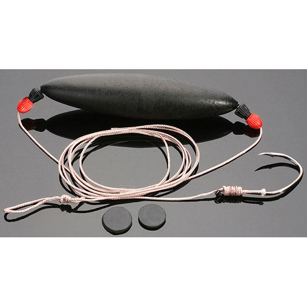 HIC088-2/0 Поводок(монтаж) на сома "Mikado" INTRO CAT - RIG WITH SUBMERGER (150см, кр.№2/0, поплавок- 30г) прочность - 100кг