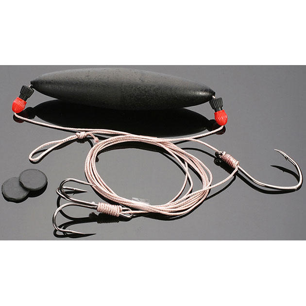 HIC090-2/0 Поводок(монтаж) на сома "Mikado" INTRO CAT - RIG WITH SUBMERGER (175см, кр.№2/0, тройн.№2/0, поплавок- 30г) прочность - 100кг