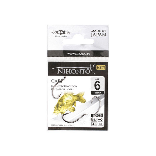 *Арт.HN2401-2BN Крючки " Mikado - NIHONTO - CARP №2 BN (с ушком)