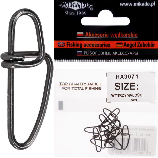HX3071-2 Застёжка "Mikado" CROSSLOCK №2 (р.н. до 28кг/10шт.)/фас.=10уп.