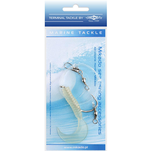 LS-A060-7.5-08 Готовая оснастка "Mikado" на треску  PILK TWIST RIG (7,5cm, крюч. №6/0) светонакопит.