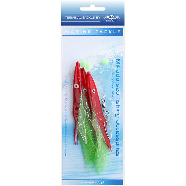 Арт.LS-C160 Поводки " Mikado " для морской рыбалки BELONA RIG 12cm, крючки 3 х №1/0