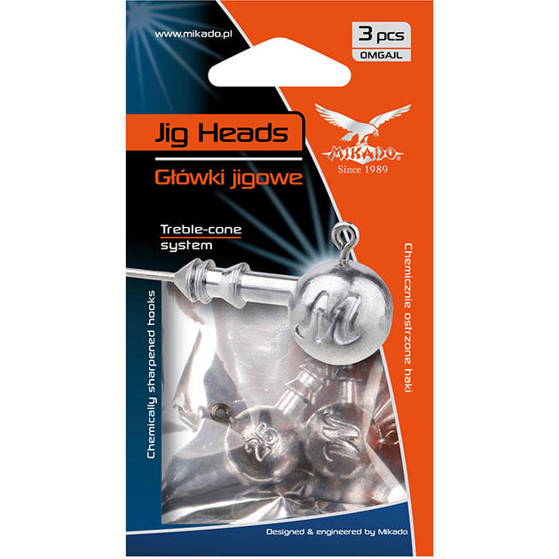 Джиг - головка (3шт.) "Mikado" - "ABEERDEEN" - BN 15гр.(крючок 3/0)