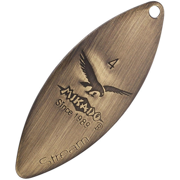 Арт.PMB-OST-1-OZ Блесна вращающаяся "Mikado" STREAM  №1- золото состаренное