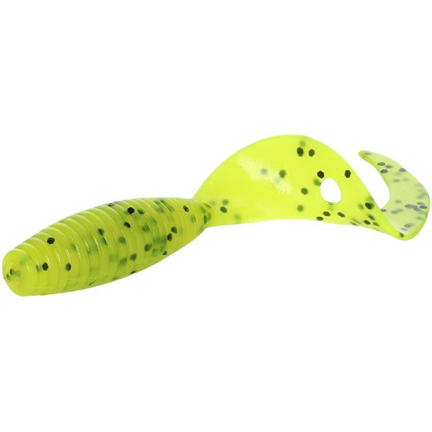 PMTBT-38-CP Силикон. приманка "Mikado" TWISTER 38mm/ 0,6g /CHARTREUSE PEPPER {10шт.} желтый перец, ароматизир.