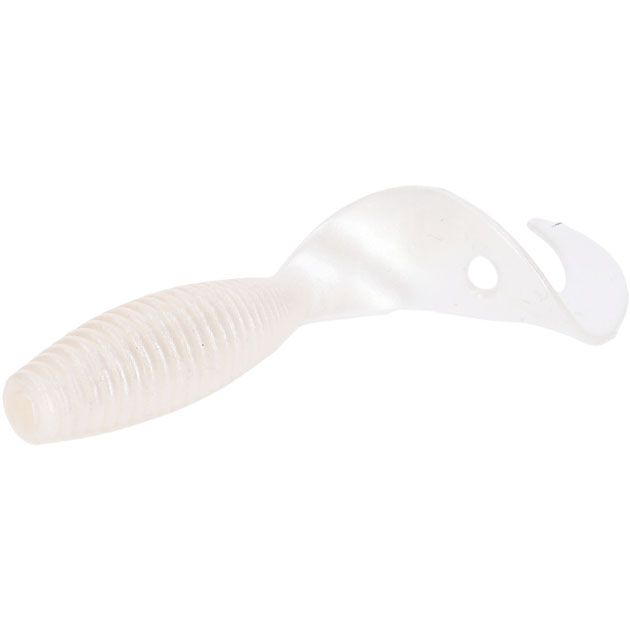 PMTBT-51-PE Силикон. приманка "Mikado" TWISTER 51mm/ 0,8g /PEARL {8шт.} жемчуг, ароматизир.