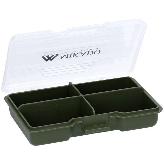 UAC-CA004-H Коробка-вкладыш "Mikado" для карповых аксессуаров (10,5 х 7 х 2,5см, 4-е ячейки ) зелёная