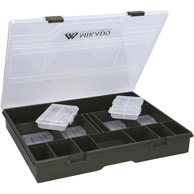 Арт.UACH-H524 Бокс карповика "Mikado" с коробочками и шкалой (36.5x23x5cm)