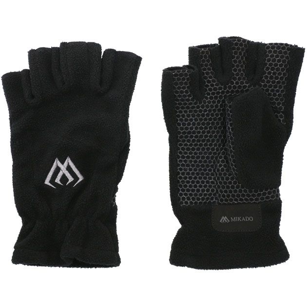 Арт.UMR-11B-L Перчатки флис без пальцев " Mikado " чёрно-серые/размер L /