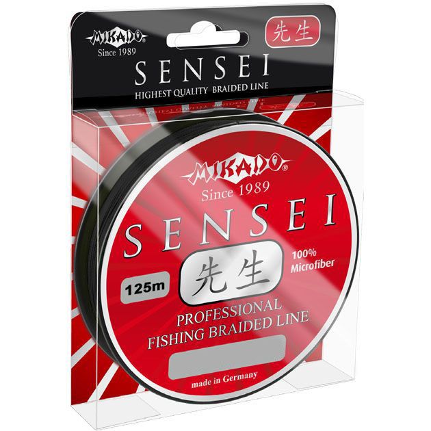 Плетеный шнур " Mikado " SENSEI BLACK 0,12 (125м) - 8,70кг