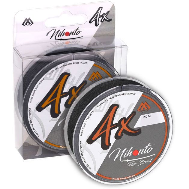 Плетеный шнур " Mikado " NIHONTO FINE BRAID BLACK 0,08 (150м) - 4,95кг