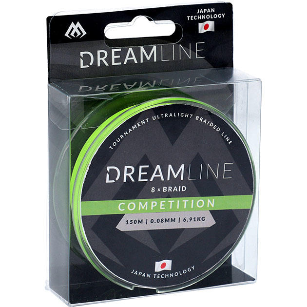 Плетеный шнур "Mikado" DREAMLINE Competition 0.16mm /15.54kg (150m) FLUO GREEN