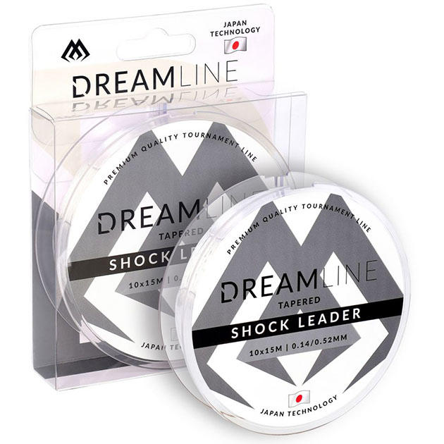 ZDL810-15-018/060 Шок-Лидер конусный "Mikado-DREAMLINE" TAPERED SHOCK LEADER (0.18-0.60mm/10шт x 15m) прозрачный