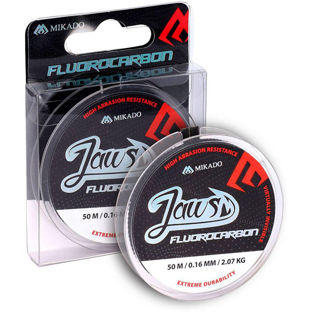 Леска "Mikado" FLUOROCARBON JAWS 0.10mm (50м) - 1,08кг  /прозрачная/