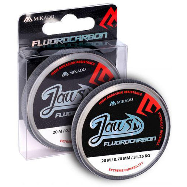 Леска "Mikado" FLUOROCARBON JAWS 0.50mm (20м) - 16,55кг  /прозрачная/