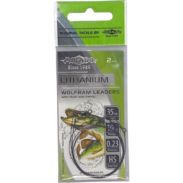 Поводок "Mikado" (2шт. х 25) вольфрам 35см/10кг  арт.ZG01-01-35-10