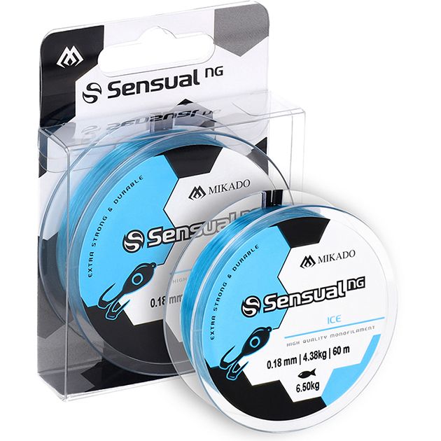 Леска зимняя "Mikado" SENSUAL N.G. ICE 0.16mm (60м) - 3,41 кг /синяя
